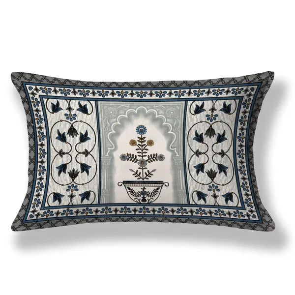 Grey_Cotton_Garden_Glory_Double_Bedsheet_With_Pillow_Cover_70X100_Cm